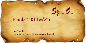 Szoó Olivér névjegykártya